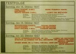 Festfolge der Eröffnungsabende des Konzertsaales im Hans-Sachs-Haus. Aus der Festschrift des Hochbauamt Gelsenkirchen, 1927. Gestaltung: Max Burchartz.