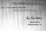Schreiben von Luise Heikhaus mit ihrem Namensvorschlag