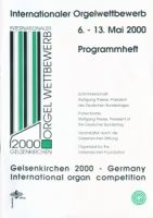 Programmheft für den Orgelwettbewerb 2000